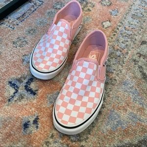 Pink Van’s Asher Checkerboard Slip-Ons